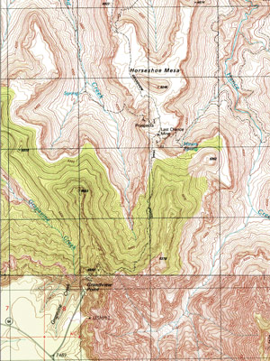 Graphic of Grandview Trail topo map