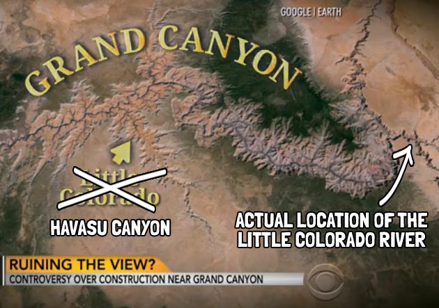 Corrected version of map, with the Little Colorado River and Havasu Canyon both labeled.