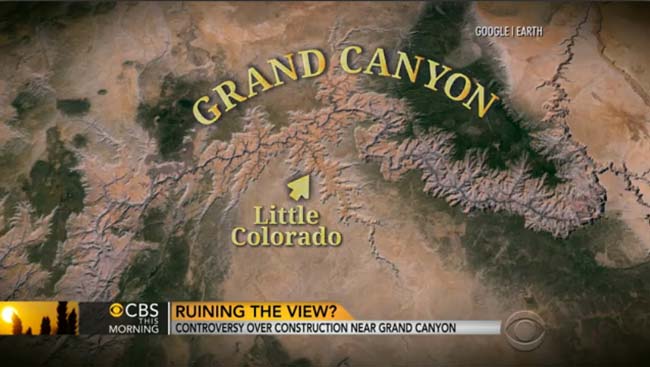 A mislabeled map of the Grand Canyon area.