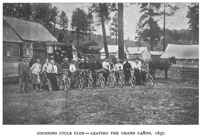 Coconino Cycling Club at Grand Canyon 1897